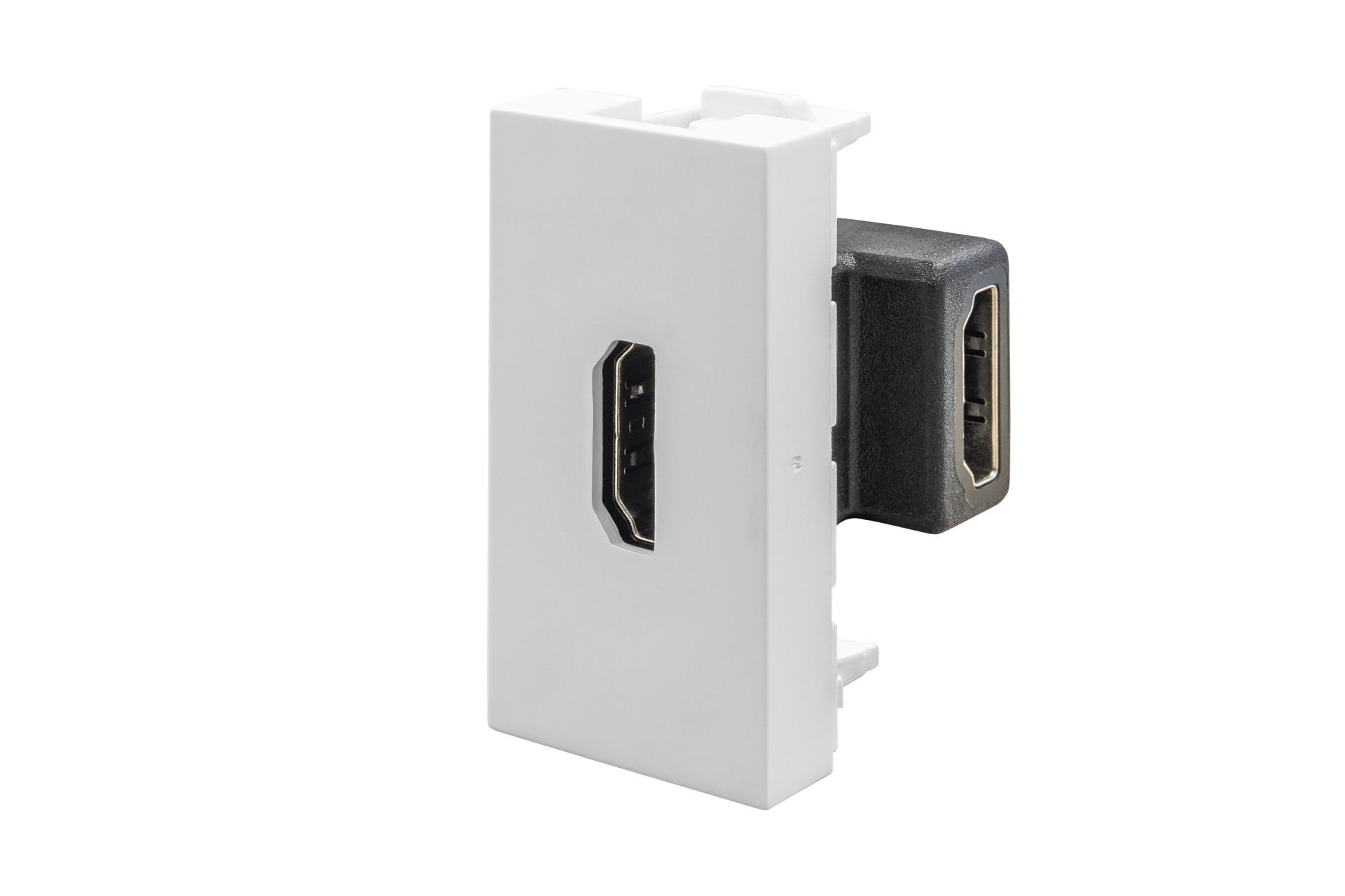 45x22,5 mm HDMI Dişi Giriş Çıkışlı L Tipi (Beyaz)