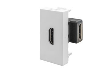 45x22,5 mm HDMI Dişi Giriş Çıkışlı L Tipi (Beyaz)