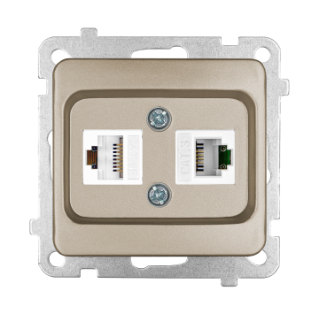 Data+Numeris Priz (Cat 5 + Cat 3) ADET