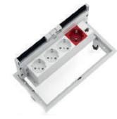 9 Modül Masa Üstü Priz Kutusu (Gri) ADET