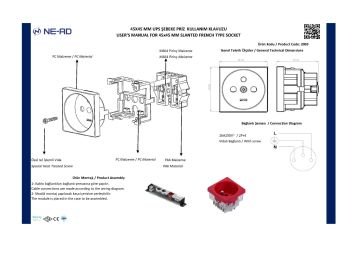 45x45 mm Ups Priz KOLİ