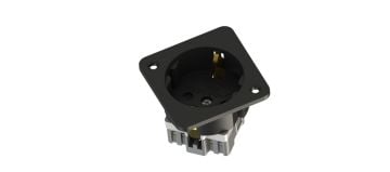 1x16 A Makina Ve Pano Priz 45° (Siyah) KOLİ