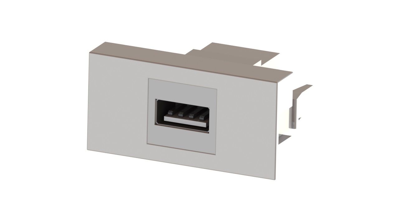 45x22,5 mm USB Dişi Giriş Çıkışlı (Beyaz) KOLİ