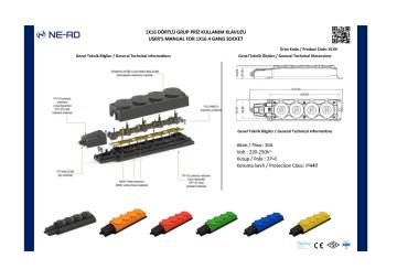 1x16 A 4'lü Grup Priz KUTU