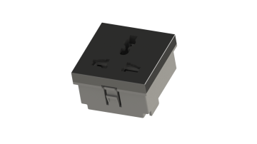 45x45 mm Universal Priz (Siyah)