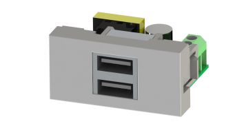 45x22,5 Çiftli Usb Şarj Adaptörü (A/A) (Beyaz) KUTU