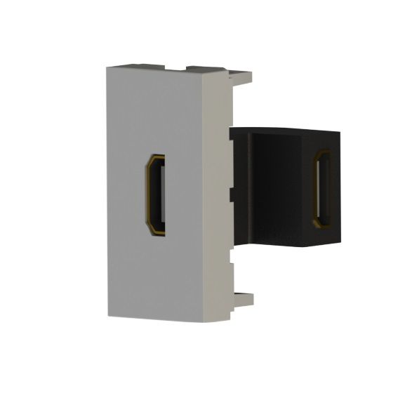 45x22,5 mm HDMI Dişi Giriş Çıkışlı L Tipi (Beyaz) KOLİ