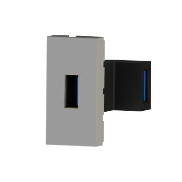 45x22,5 mm USB Dişi Giriş Çıkışlı L Tipi (Beyaz) ADET