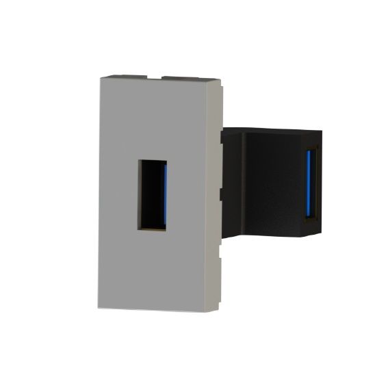 45x22,5 mm USB Dişi Giriş Çıkışlı L Tipi (Beyaz) KOLİ