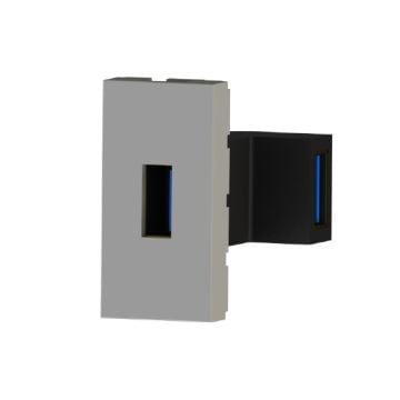 45x22,5 mm USB Dişi Giriş Çıkışlı L Tipi (Beyaz) KOLİ