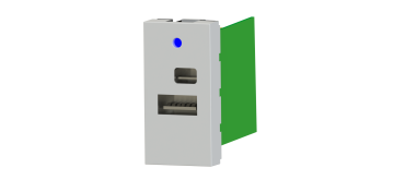 45x22,5 Çiftli Usb Şarj Adaptörü (A/C) (Beyaz)