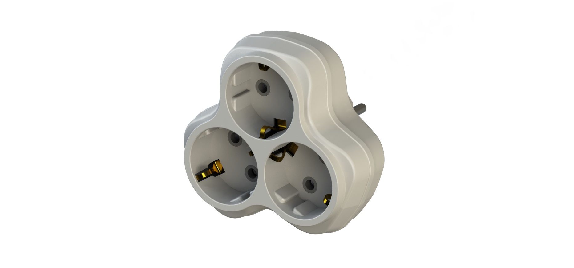 3'lü Topraklı Fiş/Priz (Beyaz) (Çocuk Korumalı) ADET