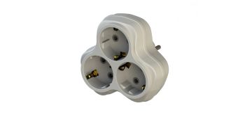 3'lü Topraklı Fiş/Priz (Beyaz) (Çocuk Korumalı) ADET