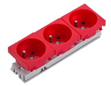 45x45 mm 3'lü Ups Priz (45°) KUTU