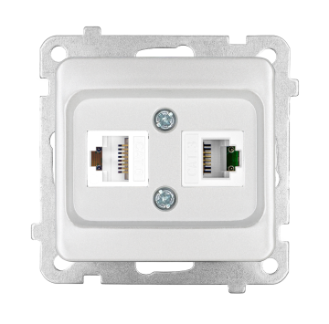 Data+Numeris Priz (Cat 6 + Cat 3) KUTU