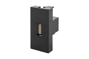 45x22,5 mm USB Dişi Giriş Çıkışlı (Siyah) KUTU