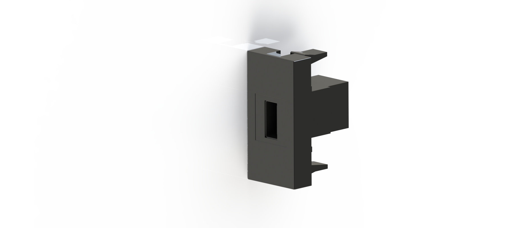 45x22,5 mm USB Dişi Giriş Çıkışlı (Siyah) KOLİ