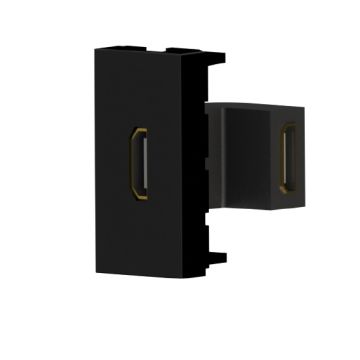 45x22,5 mm HDMI Dişi Giriş Çıkışlı L Tipi (Siyah) ADET