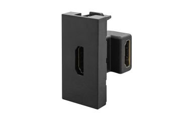 45x22,5 mm HDMI Dişi Giriş Çıkışlı L Tipi (Siyah) ADET