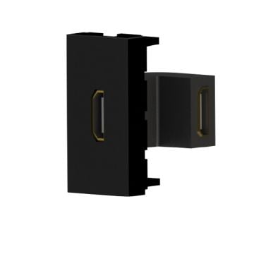 45x22,5 mm HDMI Dişi Giriş Çıkışlı L Tipi (Siyah) KOLİ