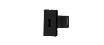 45x22,5 mm USB Dişi Giriş Çıkışlı L Tipi (Siyah) ADET