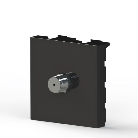 45x45 mm Uydu Priz (Siyah) KOLİ