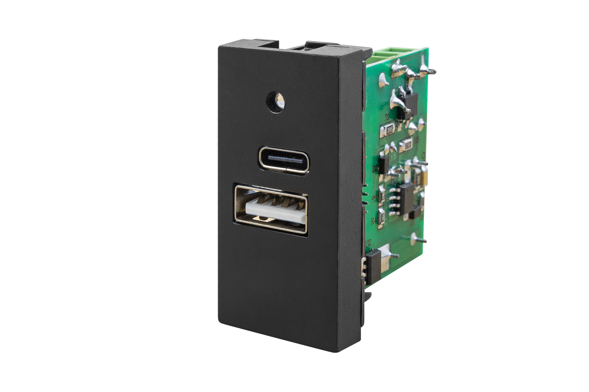 45x22,5 Çiftli Usb Şarj Adaptörü (A/C) (Siyah) KOLİ