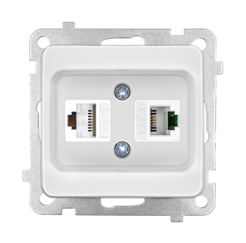 Data + Numeris Priz (Cat 6 + Cat 3)