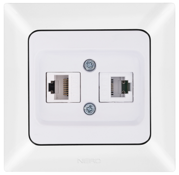 Data + Numeris Priz (Cat 6 + Cat 3)