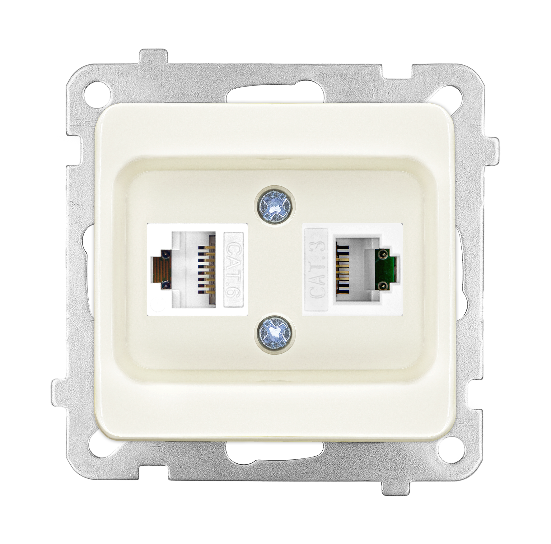 Data + Numeris Priz (Cat 6 + Cat 3)
