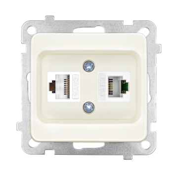 Data + Numeris Priz (Cat 6 + Cat 3)