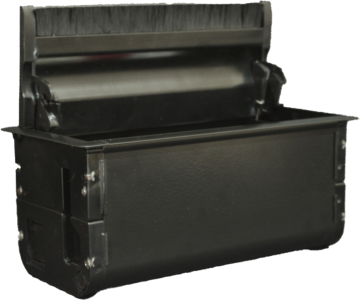 8 Modül Kapaklı Masa Üstü Priz Kutusu (Siyah) ADET