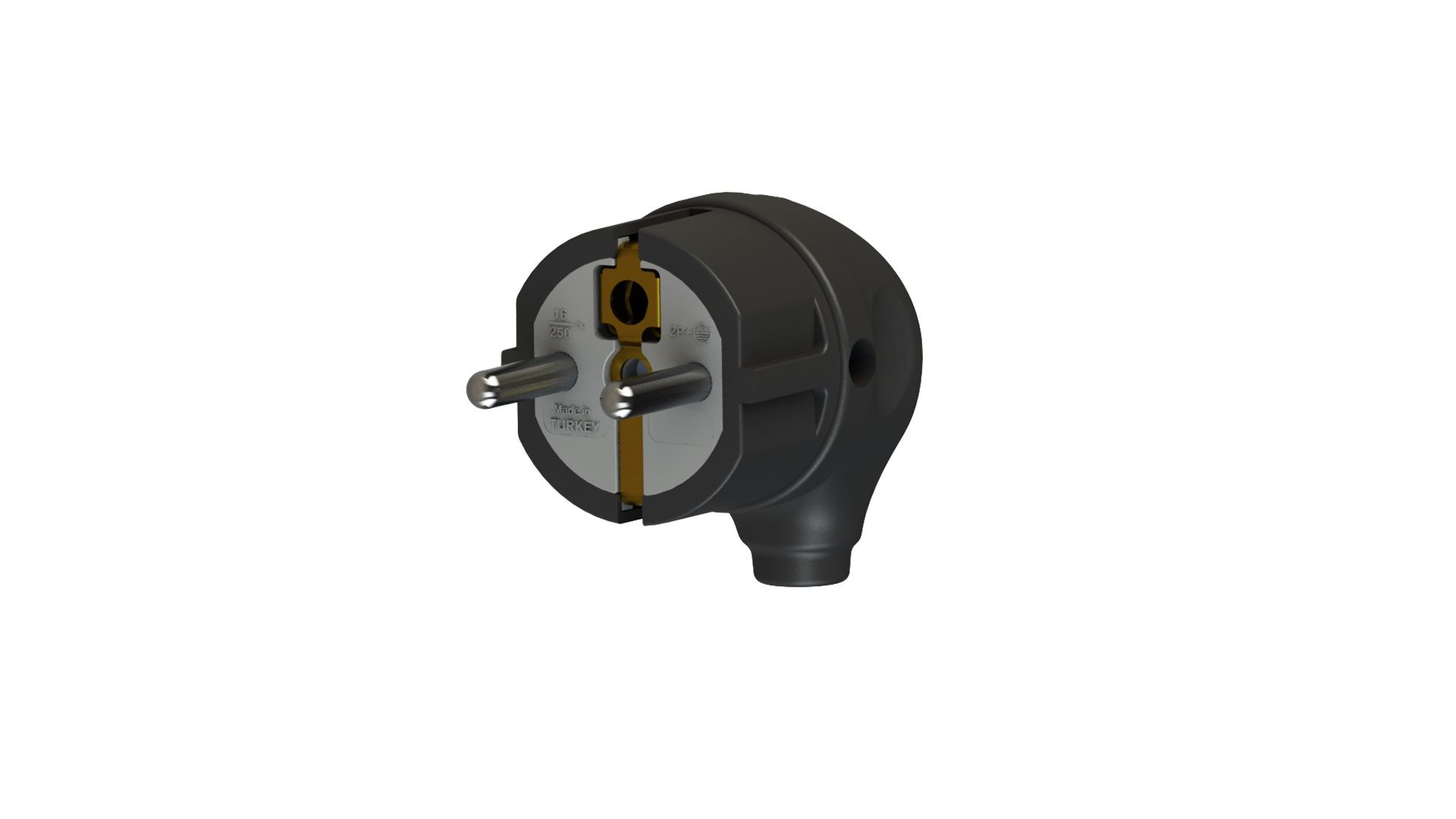 UPS Topraklı L Fiş (Siyah) KUTU