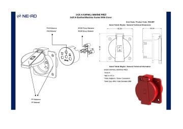 3x25 A Kapaklı Makina Prizi KOLİ