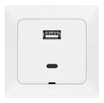 İkili USB Şarj Prizi (Type-C + Type-A)