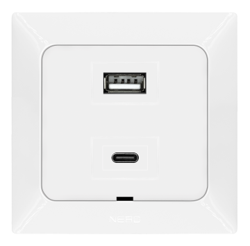 İkili USB Şarj Prizi (Type-C + Type-A) KOLİ