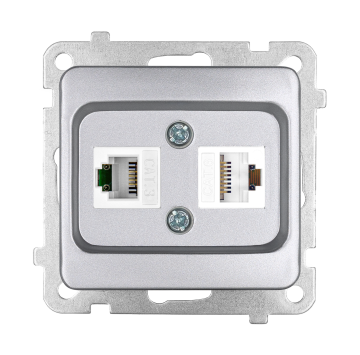 Data + Numeris Priz (Cat 6 + Cat 3)