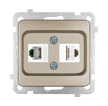 Data+Numeris Priz (Cat 6 + Cat 3)