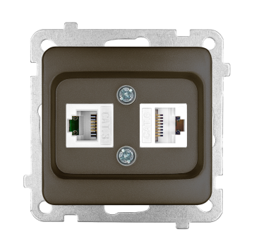 Data+Numeris Priz (Cat 6 + Cat 3)