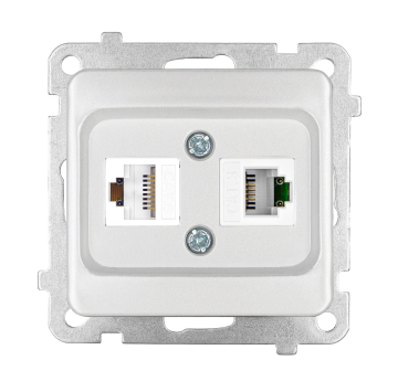 Data+Numeris Priz (Cat 6 + Cat 3)