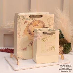 Özel Baskılı 20x20x9cm Karton Çanta - Düğün, Nişan, Doğum Günü ve Baby Shower