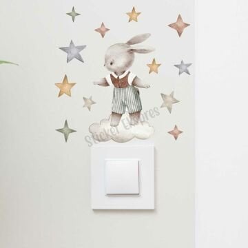 Tavşan T1 Çocuk Odası Priz Üstü Sticker