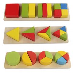 Büyük Boy Geometrik Bütünleme Oyunu Üçlü Lüx Model Dikdörtgen