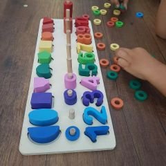 Montessori Sayılar ve Şekiller Logaritma Tahtası