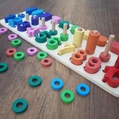 Montessori Sayılar ve Şekiller Logaritma Tahtası