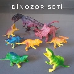 8 Parça Plastik Dinozor Seti