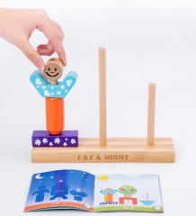 Gündüz Gece Ahşap Montessori Sütun Oyunu Day & Night