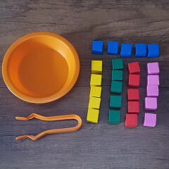 Montessori 1/1/25 Aktarma ve Renk Ayrıştırma Etkinliği Seti