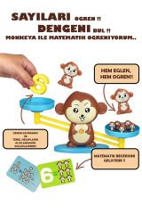 Eğitici Maymun Denge Oyunu, İşlem Kartlı Matematik Öğretici Oyun Seti