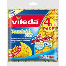 Vileda 30% Extra Mikrofiberli Temizlik Bezi 4lü